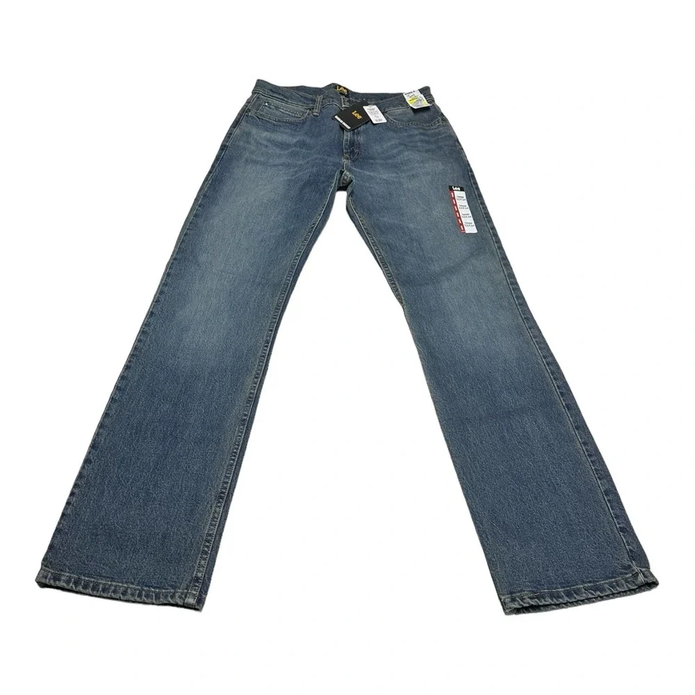 Lee Jeans Men's Size 32x34 Thunder Blue Regular‎ Bootcut Medium Wash Denim Blue